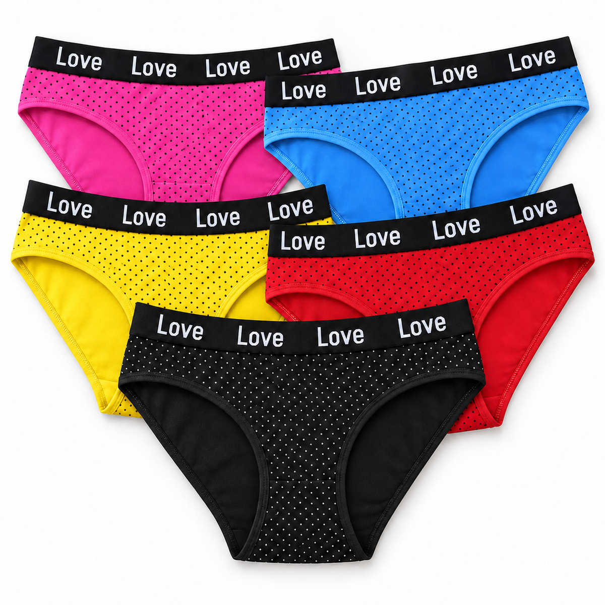 Women’s Breathable Bikini Panties – 5 Pack, Multicolor